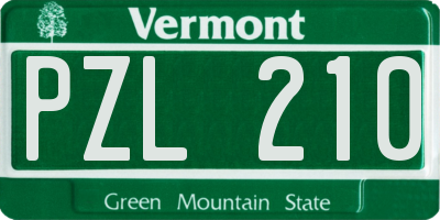 VT license plate PZL210