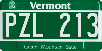 VT license plate PZL213