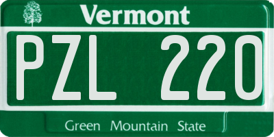 VT license plate PZL220