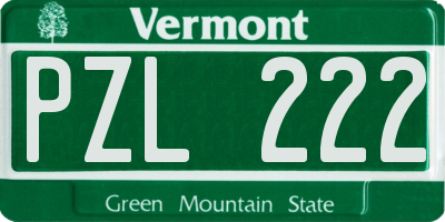 VT license plate PZL222