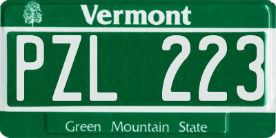 VT license plate PZL223