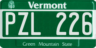 VT license plate PZL226