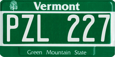 VT license plate PZL227