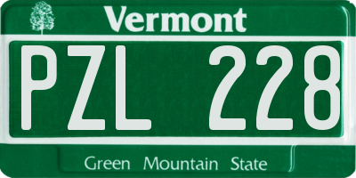 VT license plate PZL228