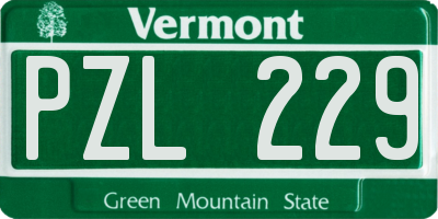 VT license plate PZL229