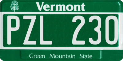 VT license plate PZL230