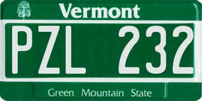 VT license plate PZL232