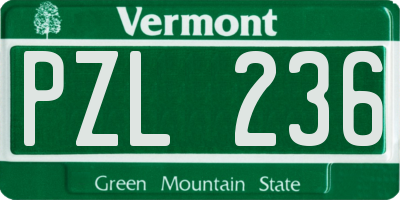 VT license plate PZL236