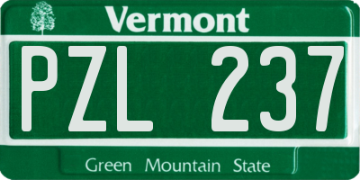 VT license plate PZL237