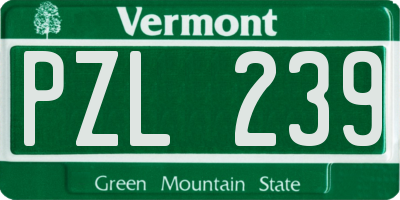 VT license plate PZL239