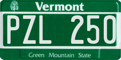 VT license plate PZL250