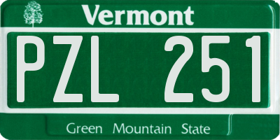 VT license plate PZL251