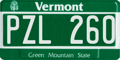 VT license plate PZL260