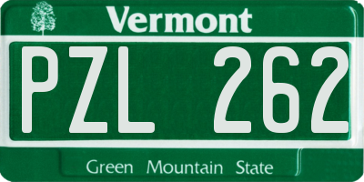 VT license plate PZL262