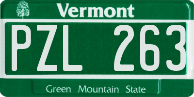 VT license plate PZL263
