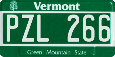 VT license plate PZL266