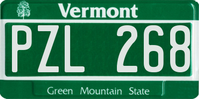 VT license plate PZL268
