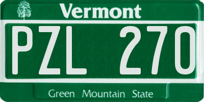 VT license plate PZL270