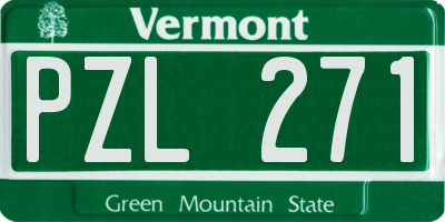 VT license plate PZL271