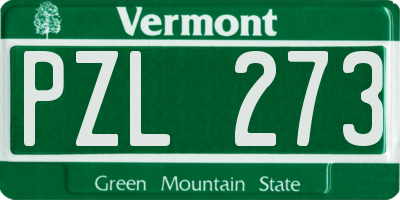 VT license plate PZL273