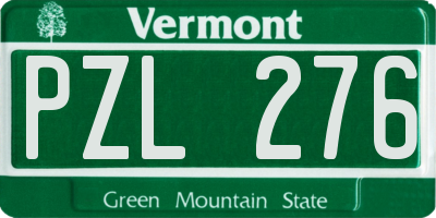 VT license plate PZL276