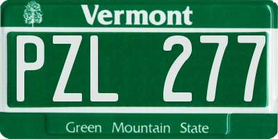 VT license plate PZL277