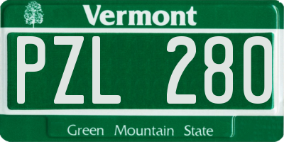 VT license plate PZL280