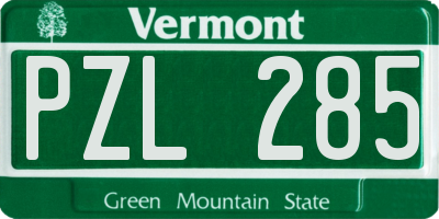 VT license plate PZL285