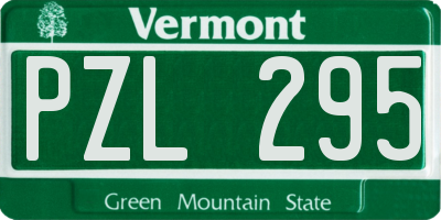 VT license plate PZL295