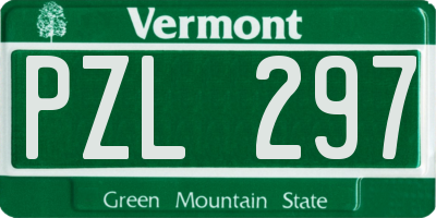VT license plate PZL297