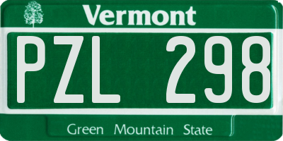VT license plate PZL298