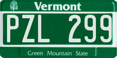 VT license plate PZL299
