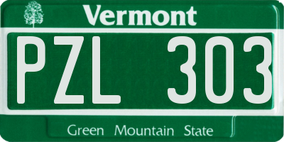 VT license plate PZL303