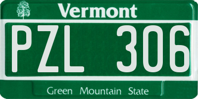 VT license plate PZL306