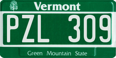 VT license plate PZL309