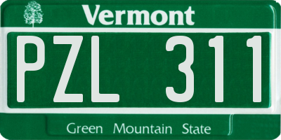 VT license plate PZL311