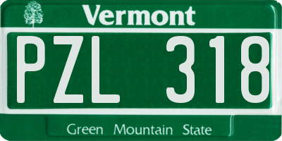 VT license plate PZL318