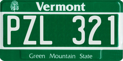 VT license plate PZL321