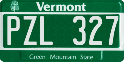 VT license plate PZL327