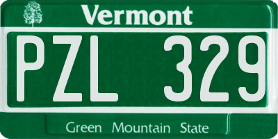 VT license plate PZL329