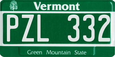 VT license plate PZL332