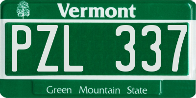 VT license plate PZL337