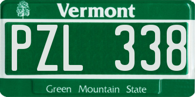 VT license plate PZL338