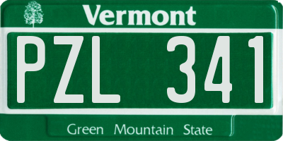 VT license plate PZL341