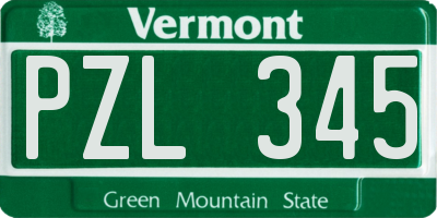 VT license plate PZL345