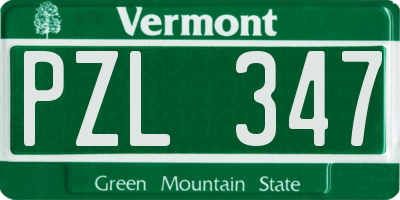 VT license plate PZL347