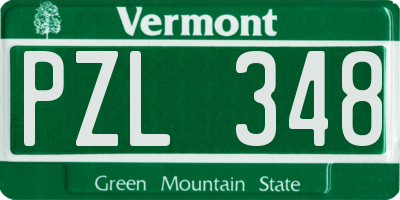 VT license plate PZL348