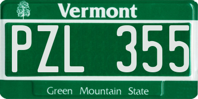 VT license plate PZL355