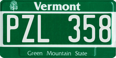 VT license plate PZL358