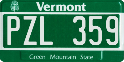 VT license plate PZL359